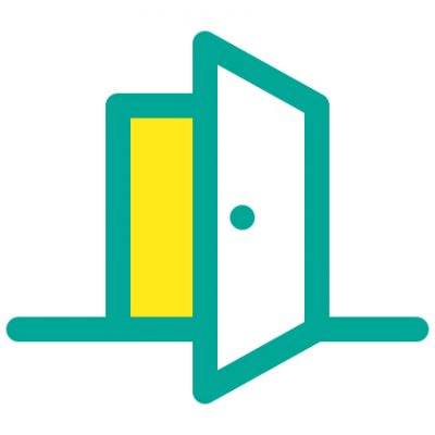 Illustration of open door