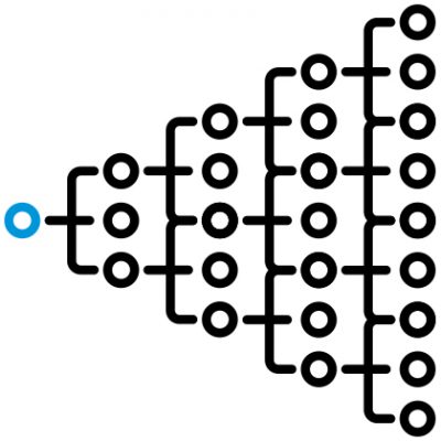 mesh of connected circles