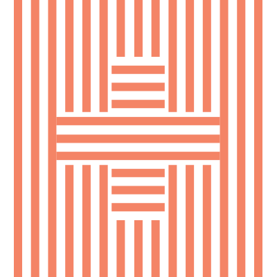 Plus sign contrasted on a striped background