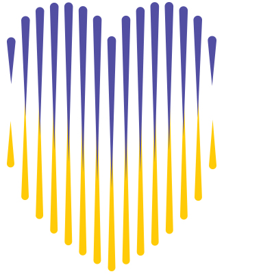 Overlapping hearts